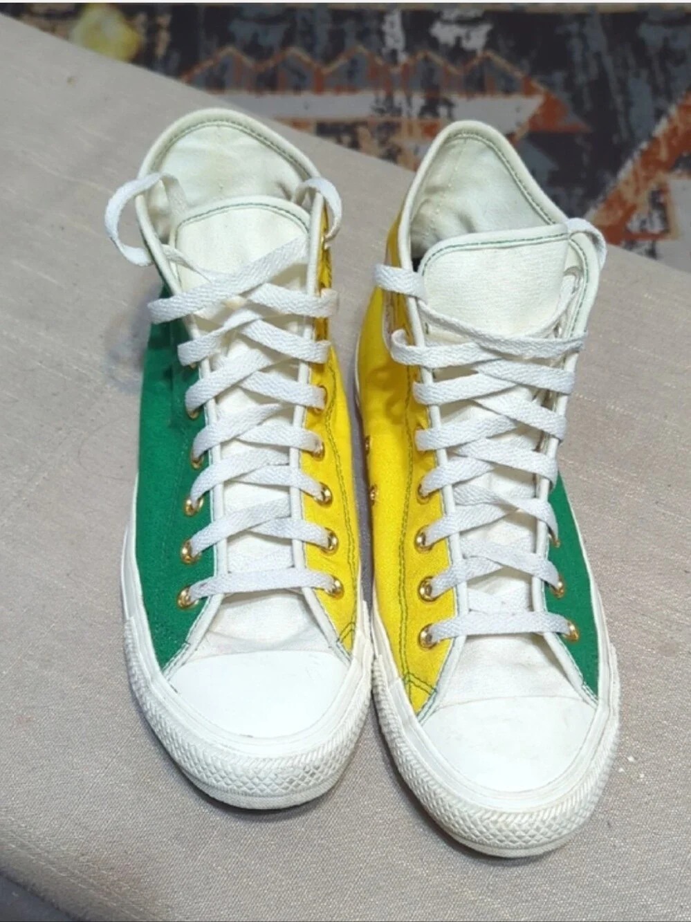 Converse Chuck Taylor All Star High-Top Sneakers - Yellow & Green